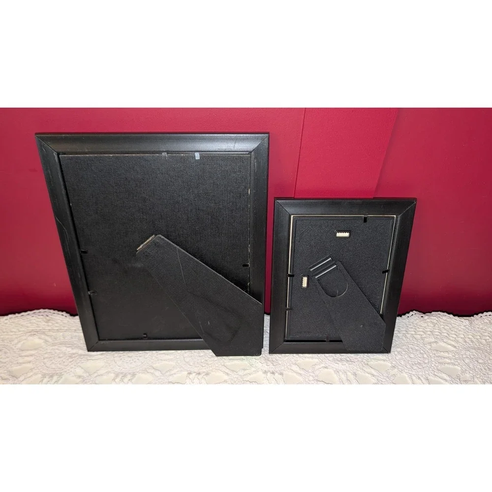 Set Of 2 Vintage Matching Green Marble Photo Frames 5x7, 8x10 Pictures USA Made